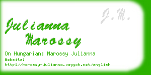julianna marossy business card